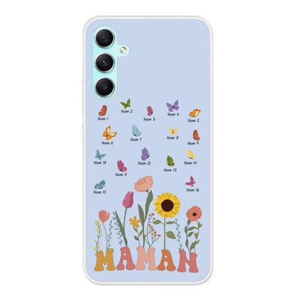 Prairie et papillons - Coque de téléphone personnalisée