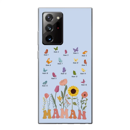 Prairie et papillons - Coque de téléphone personnalisée