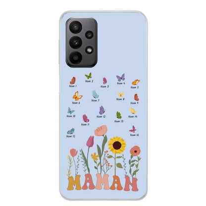Prairie et papillons - Coque de téléphone personnalisée