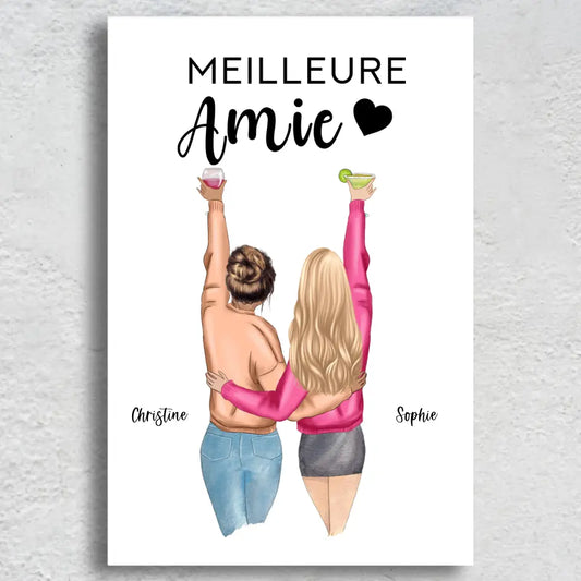 Meilleures amies - Toile personnalisée