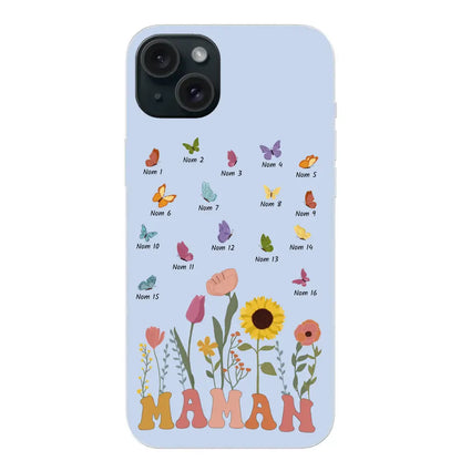 Prairie et papillons - Coque de téléphone personnalisée