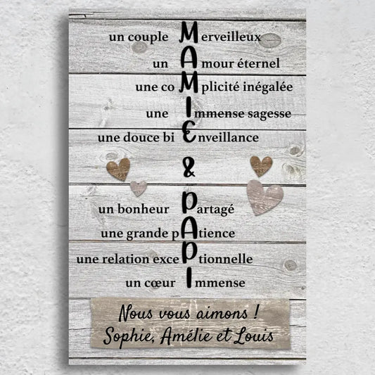Un couple merveilleux - Toile personnalisée