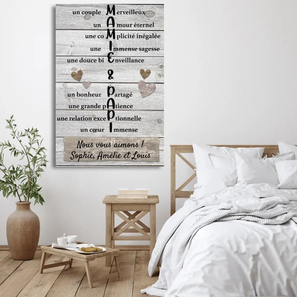 Un couple merveilleux - Toile personnalisée