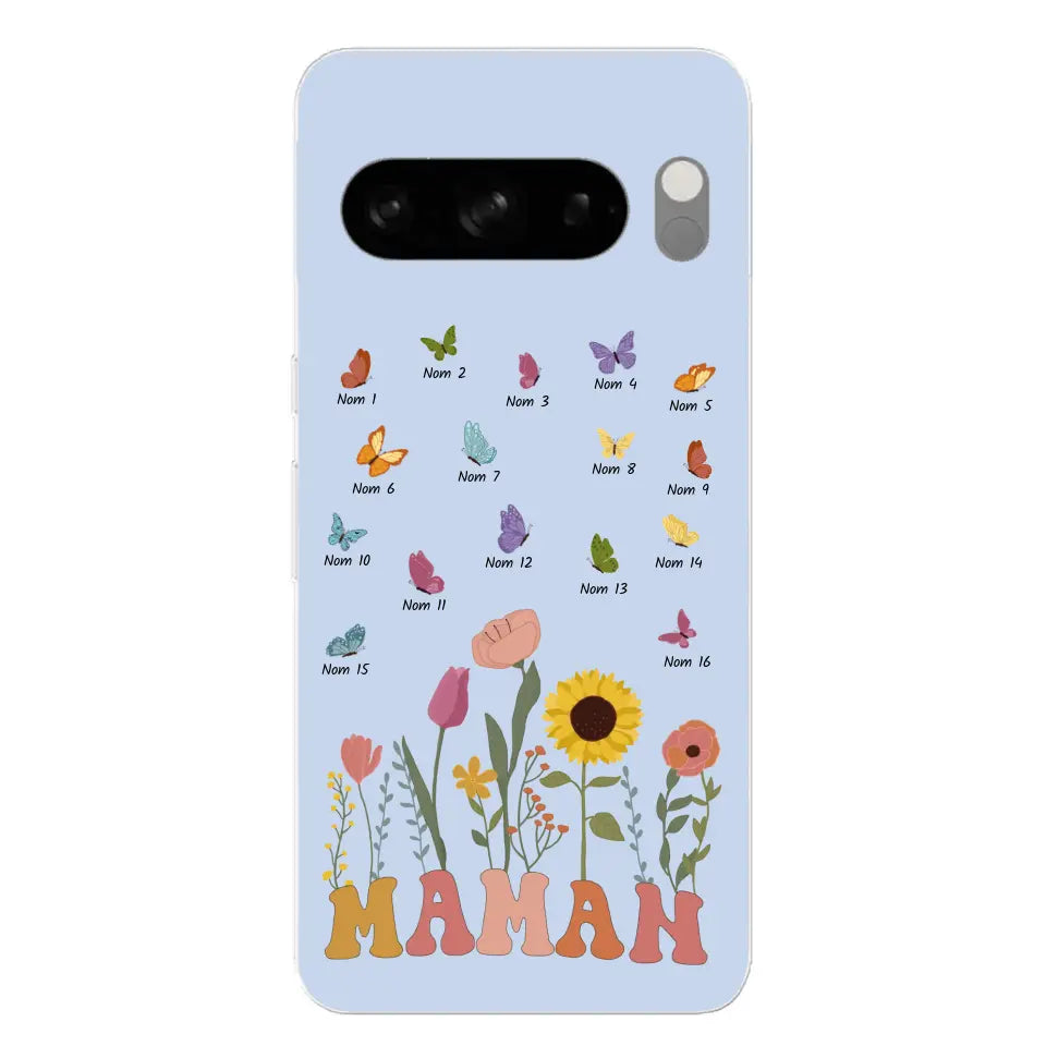 Prairie et papillons - Coque de téléphone personnalisée