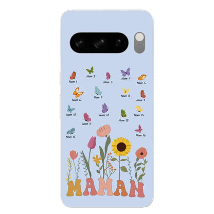 Prairie et papillons - Coque de téléphone personnalisée