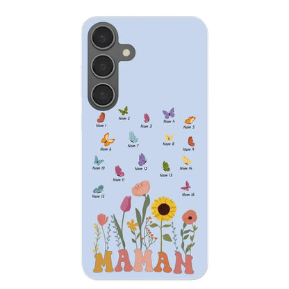 Prairie et papillons - Coque de téléphone personnalisée