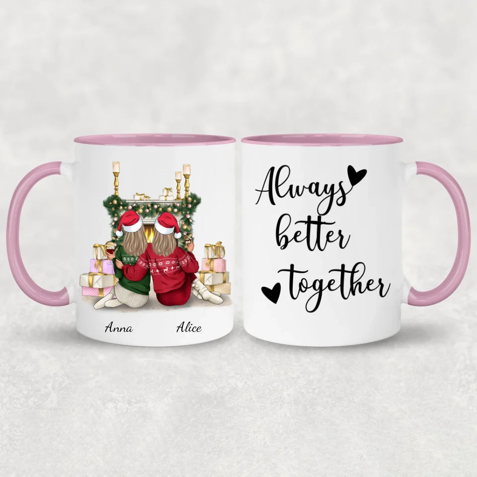 Les femmes devant la cheminée - Mug personnalisé