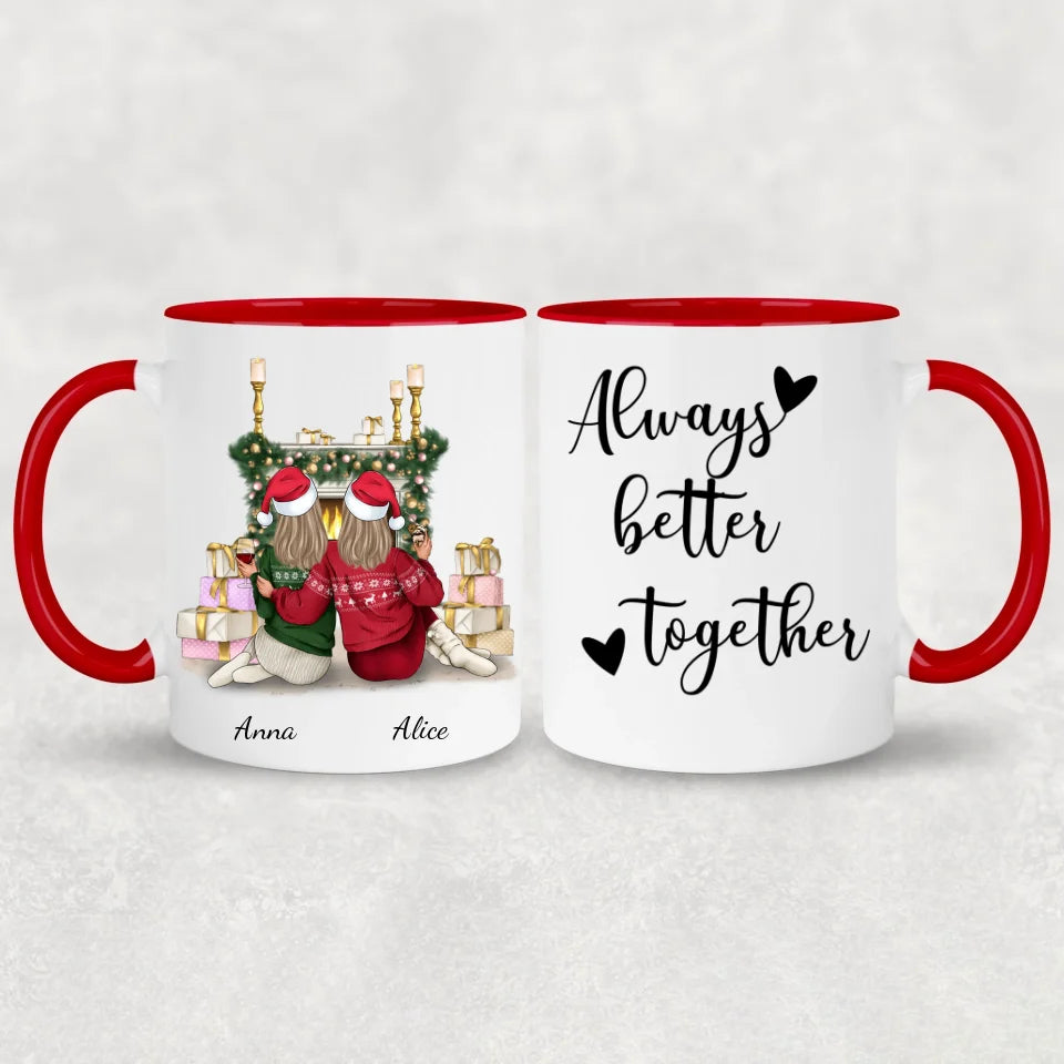 Les femmes devant la cheminée - Mug personnalisé