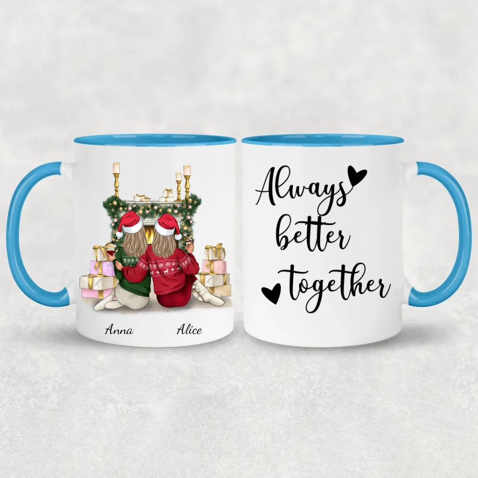 Les femmes devant la cheminée - Mug personnalisé