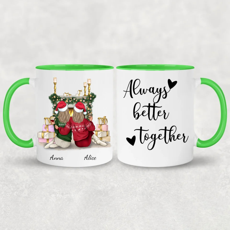 Les femmes devant la cheminée - Mug personnalisé