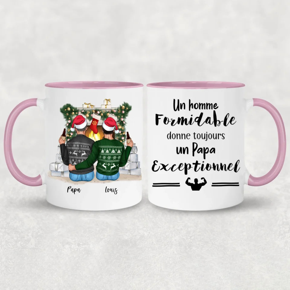 Père et fils - mug personnalisé
