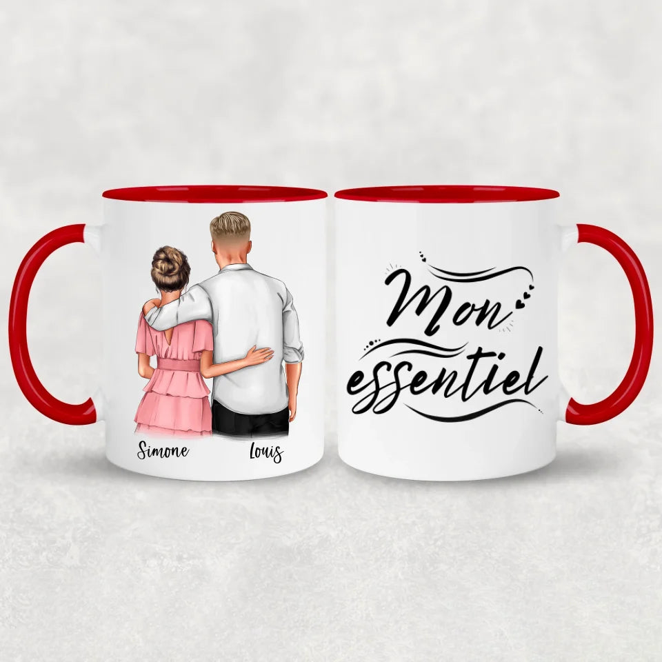 Couple qui s'enlace - Mug personnalisé