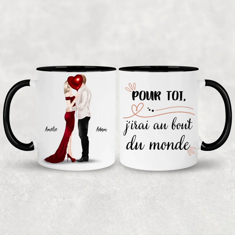Couple qui s'embrasse - Mug personnalisé