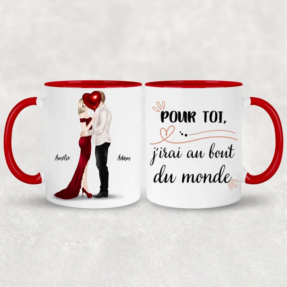 Couple qui s'embrasse - Mug personnalisé