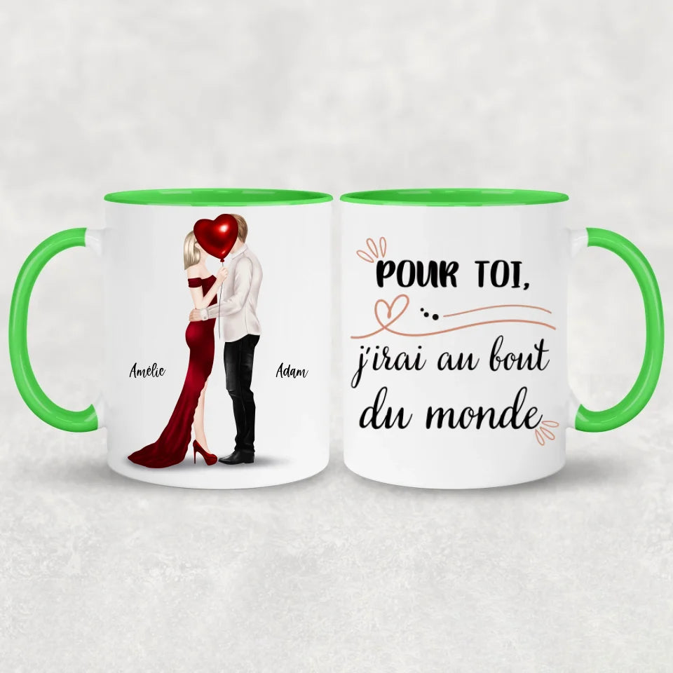 Couple qui s'embrasse - Mug personnalisé
