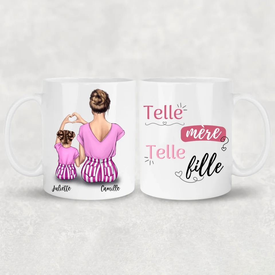 Maman et fille - mug personnalisé