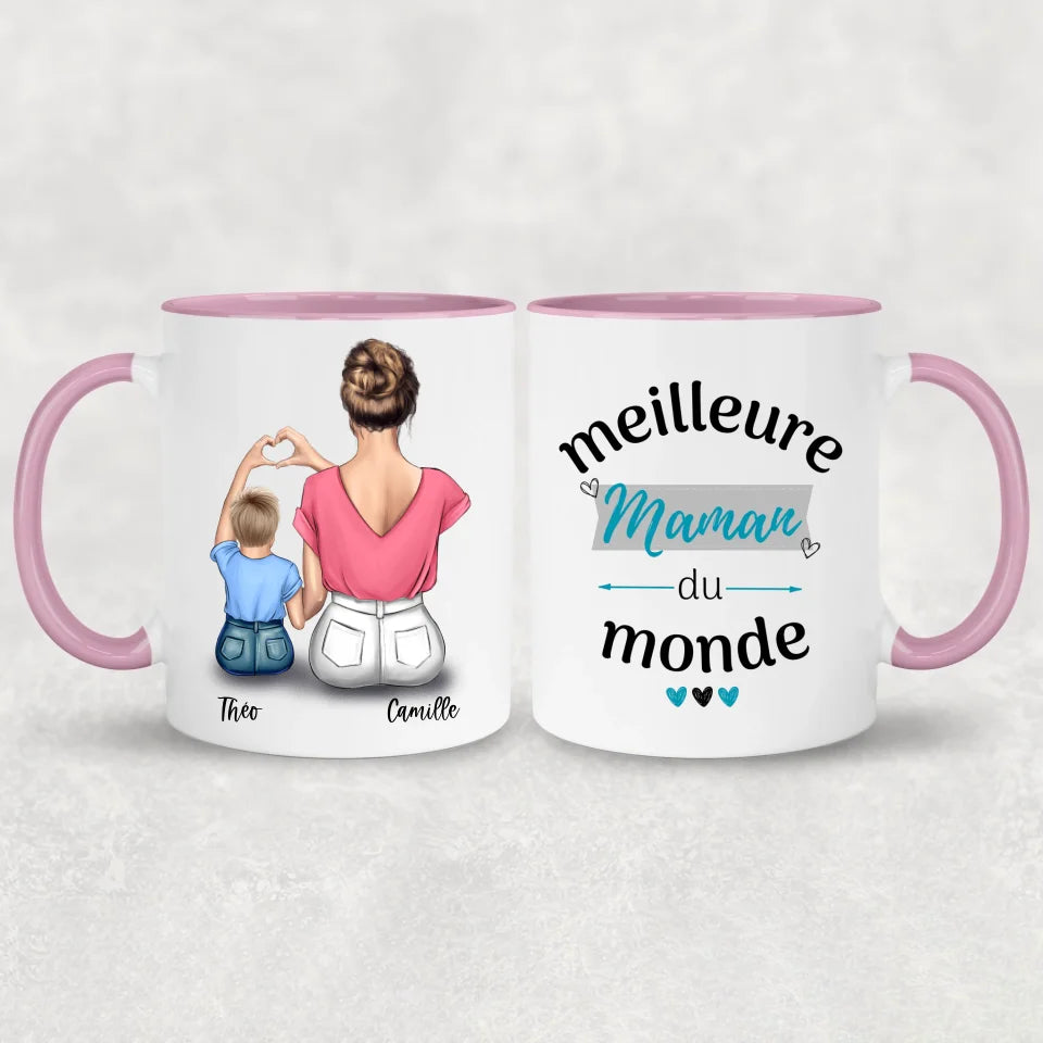 Maman et fils - mug personnalisé
