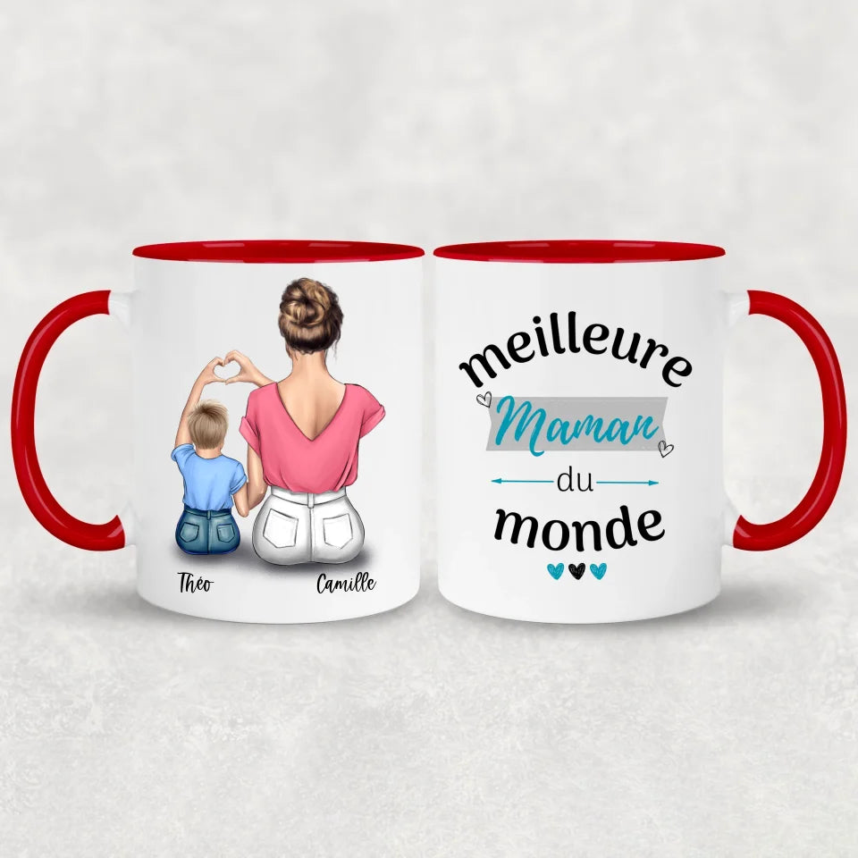 Maman et fils - mug personnalisé