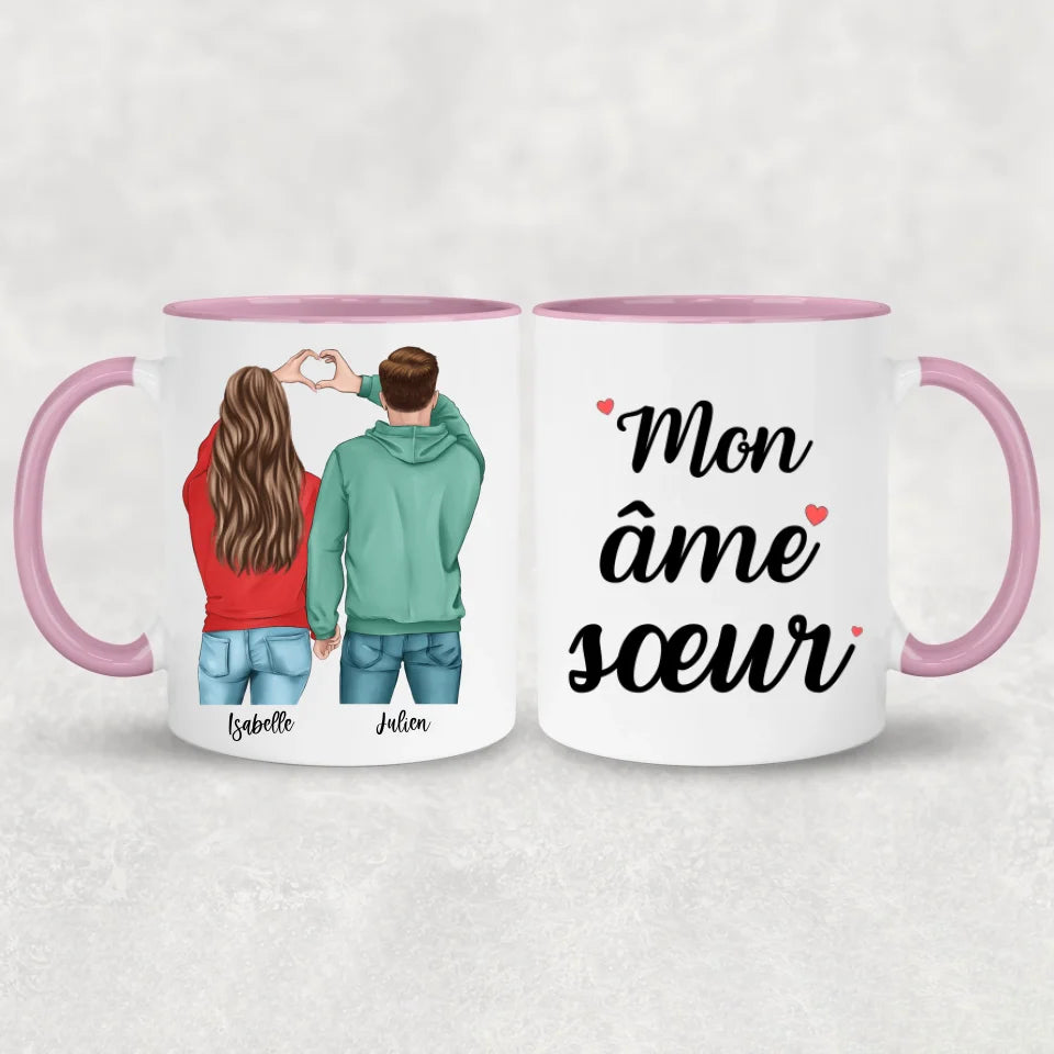 Couple (Cœur) - Mug personnalisé