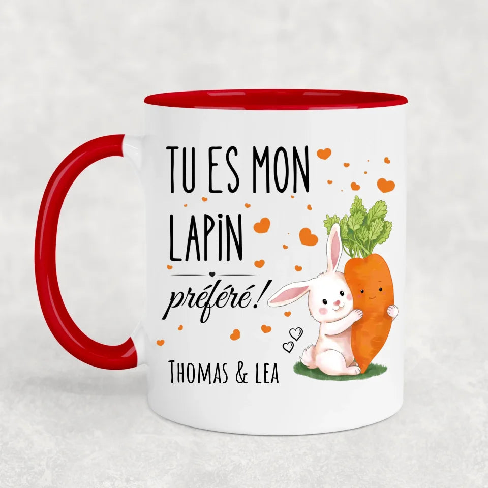 Lapin préféré ! - Mug personnalisé