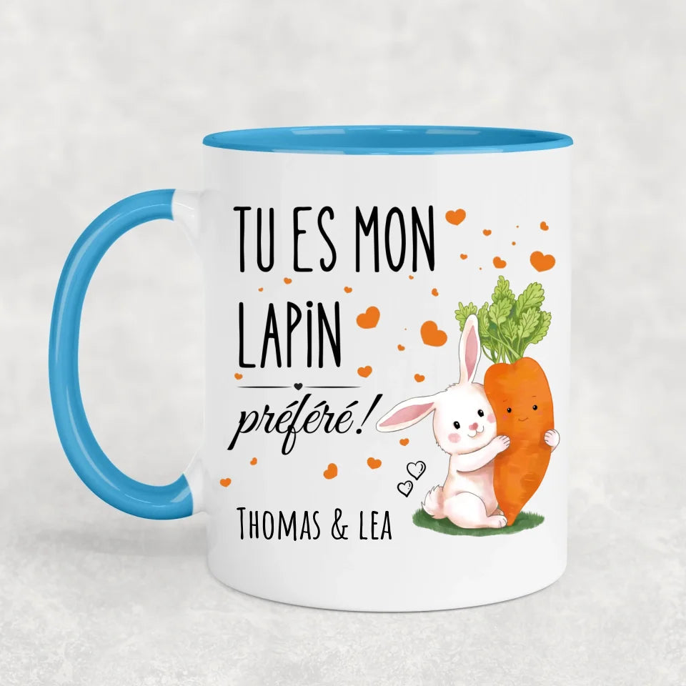 Lapin préféré ! - Mug personnalisé