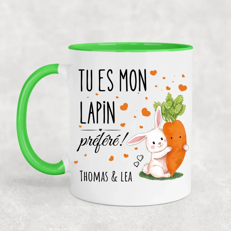 Lapin préféré ! - Mug personnalisé