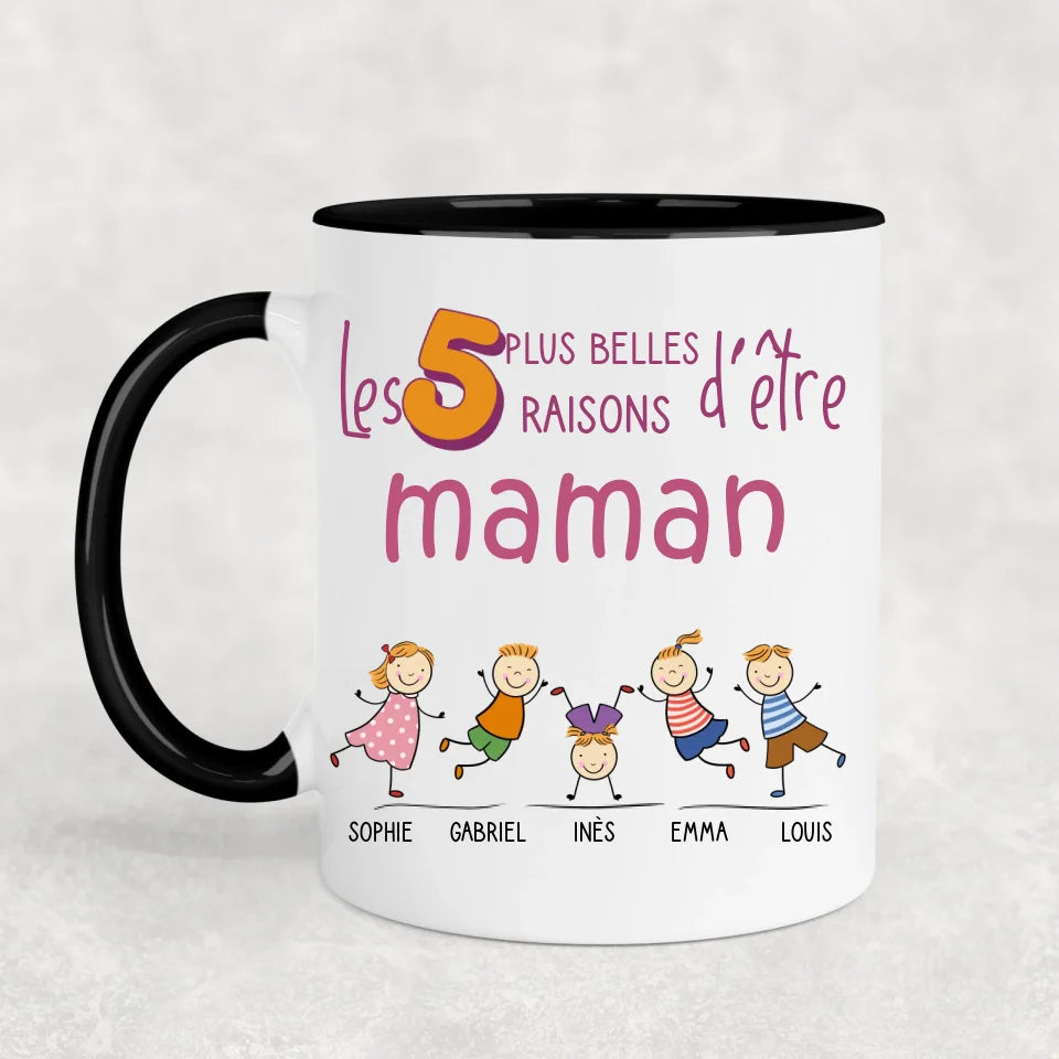 Les plus belles raisons - mug personnalisé