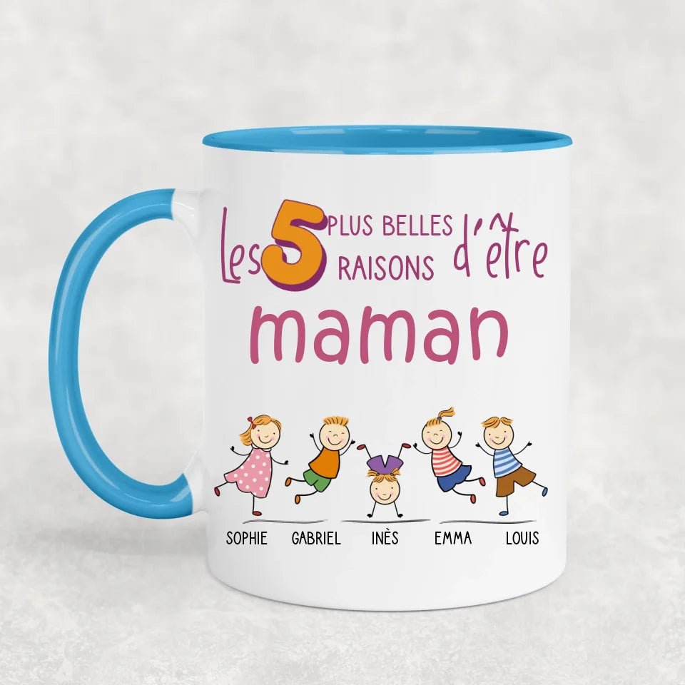 Les plus belles raisons - mug personnalisé