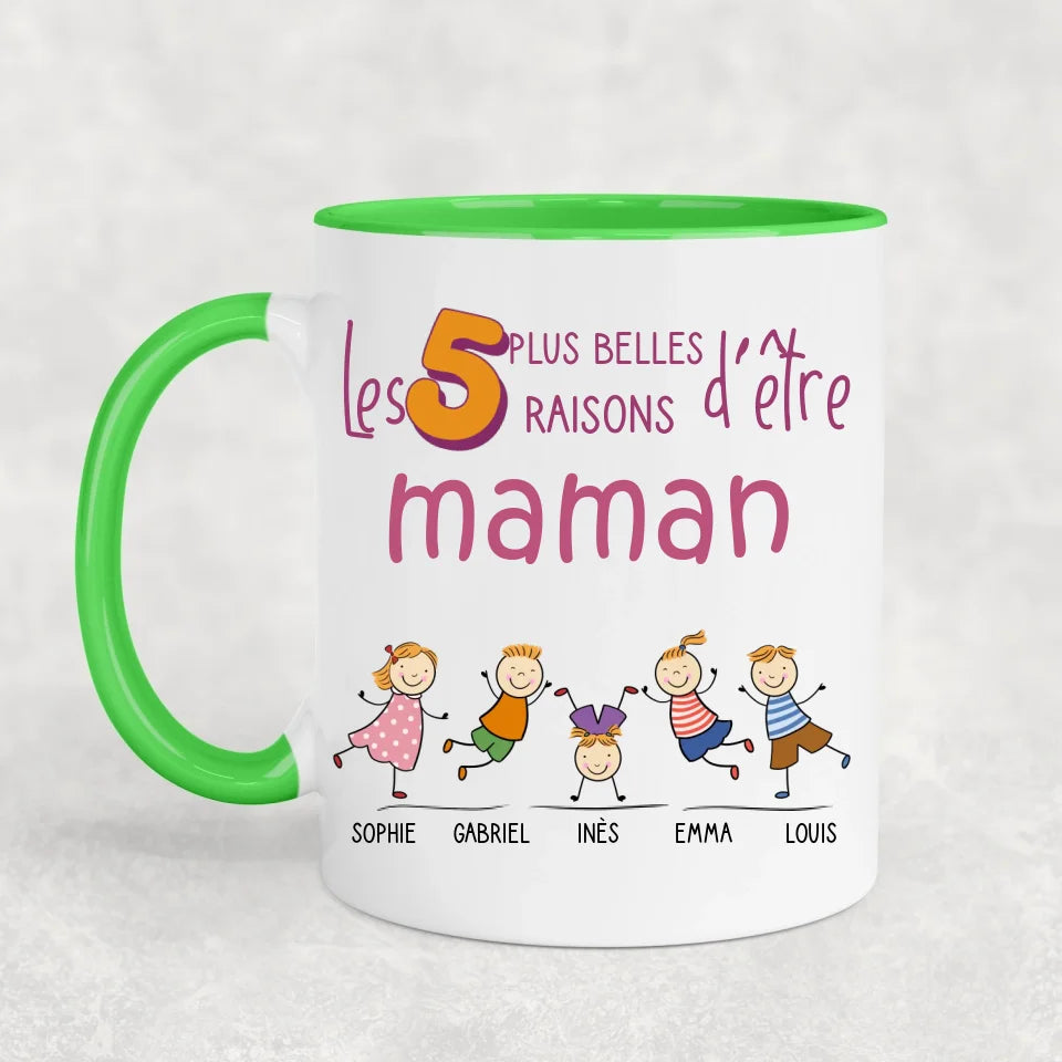 Les plus belles raisons - mug personnalisé