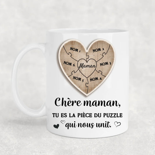 Pièce de puzzle - mug personnalisé