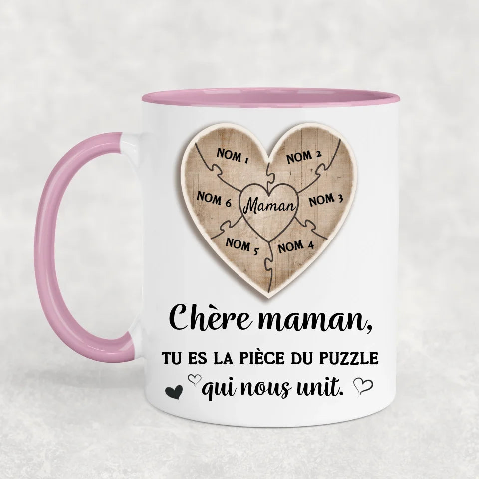 Pièce de puzzle - mug personnalisé