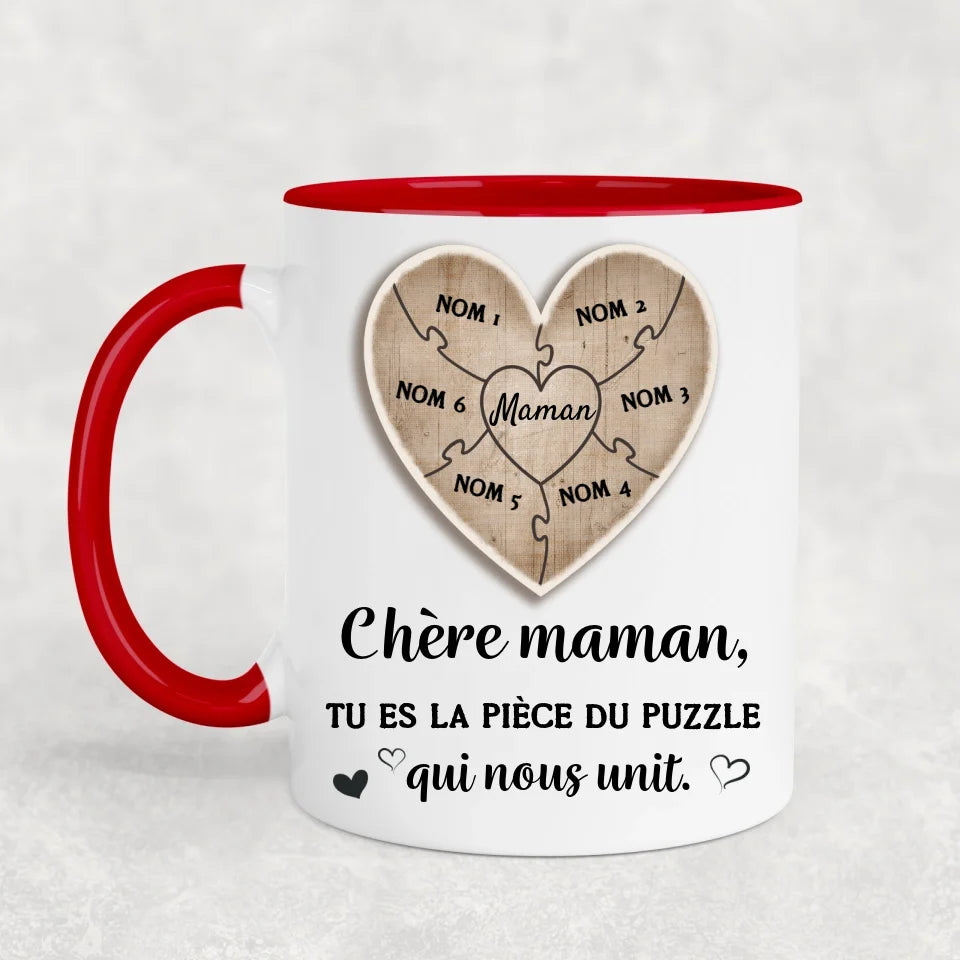 Pièce de puzzle - mug personnalisé