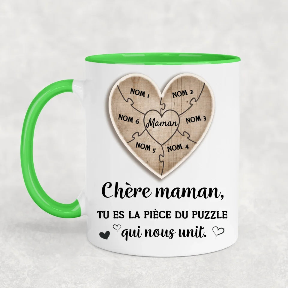 Pièce de puzzle - mug personnalisé