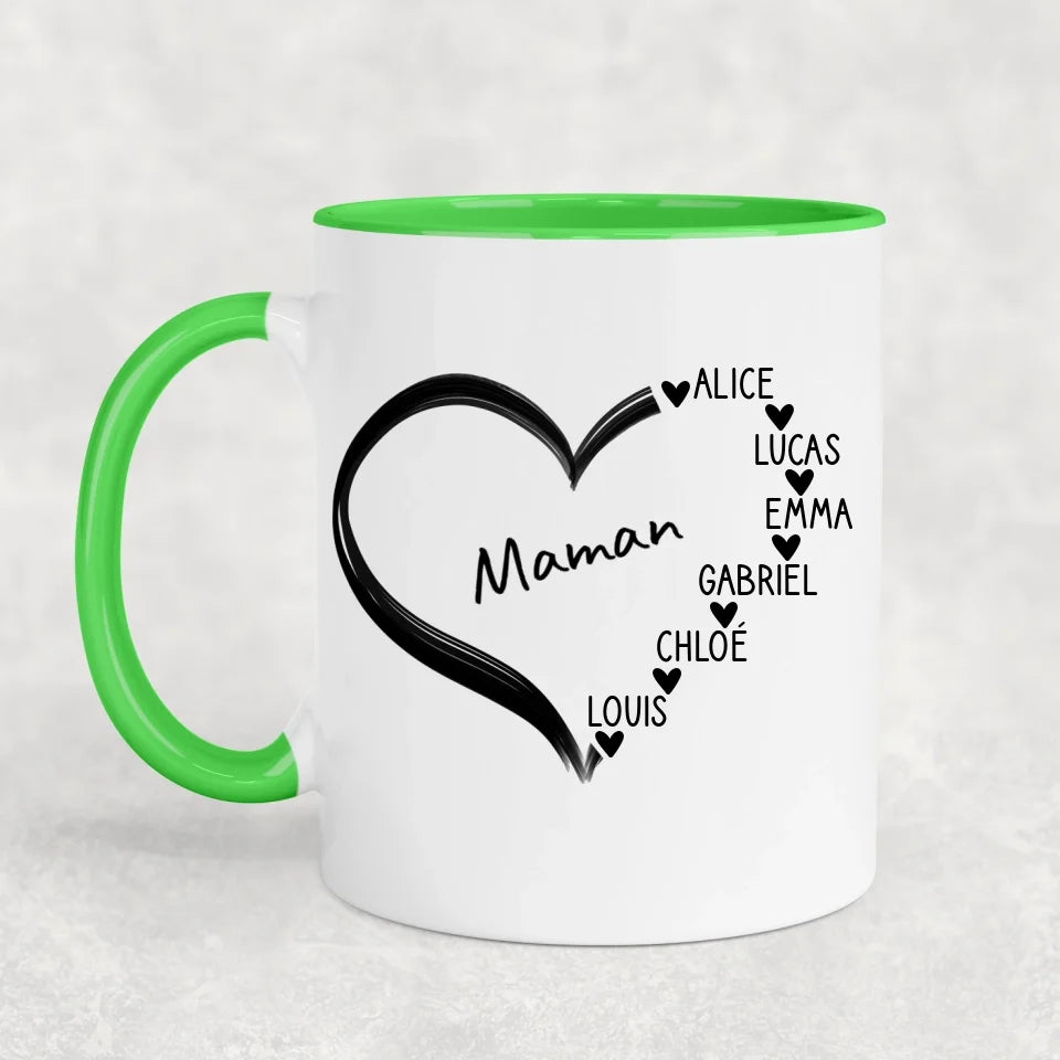 Le cœur préfère - mug personnalisé