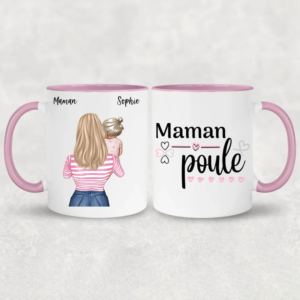 Maman avec 1 à 4 enfants - mug personnalisé
