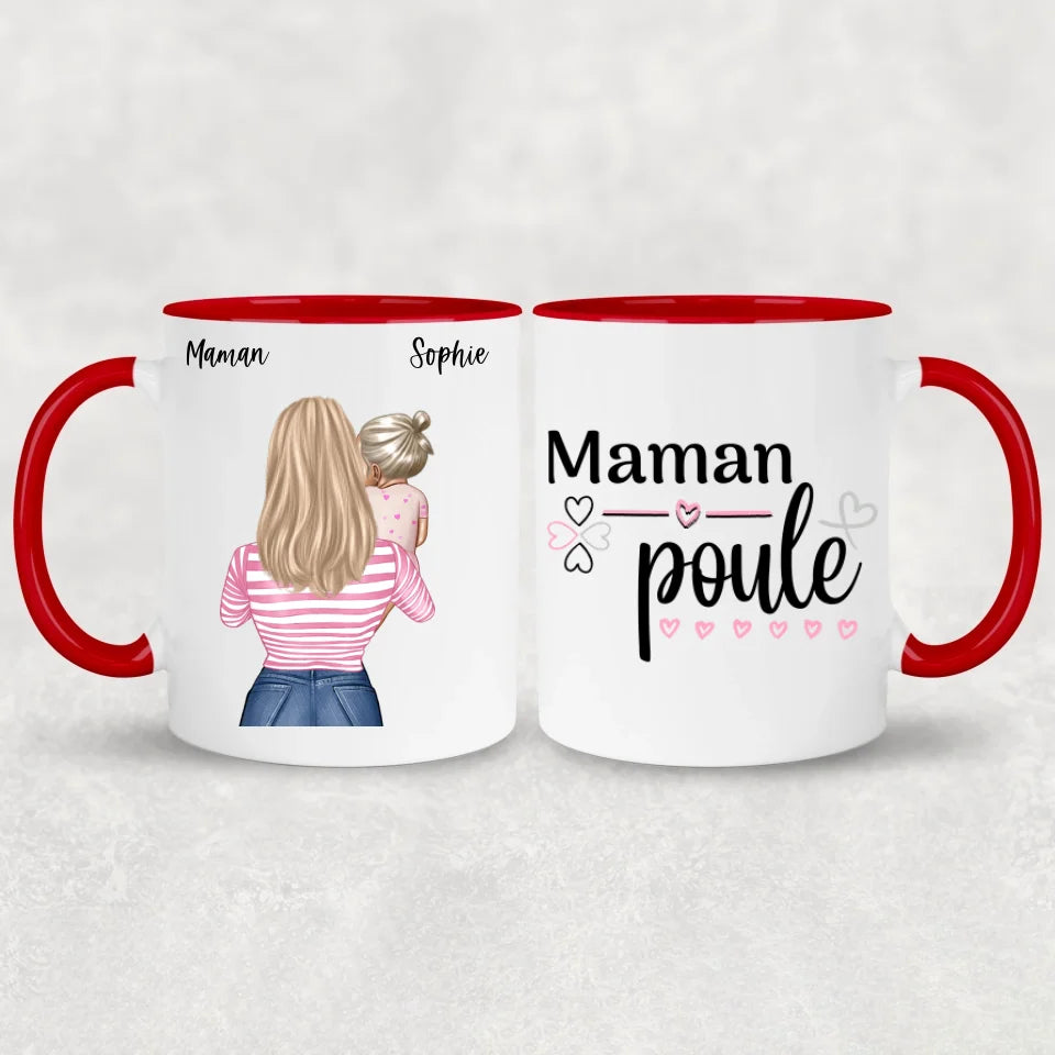 Maman avec 1 à 4 enfants - mug personnalisé