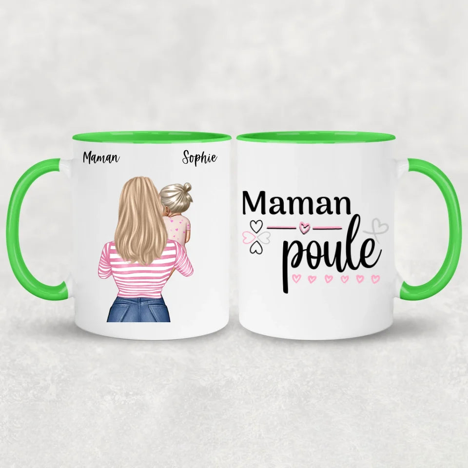 Maman avec 1 à 4 enfants - mug personnalisé