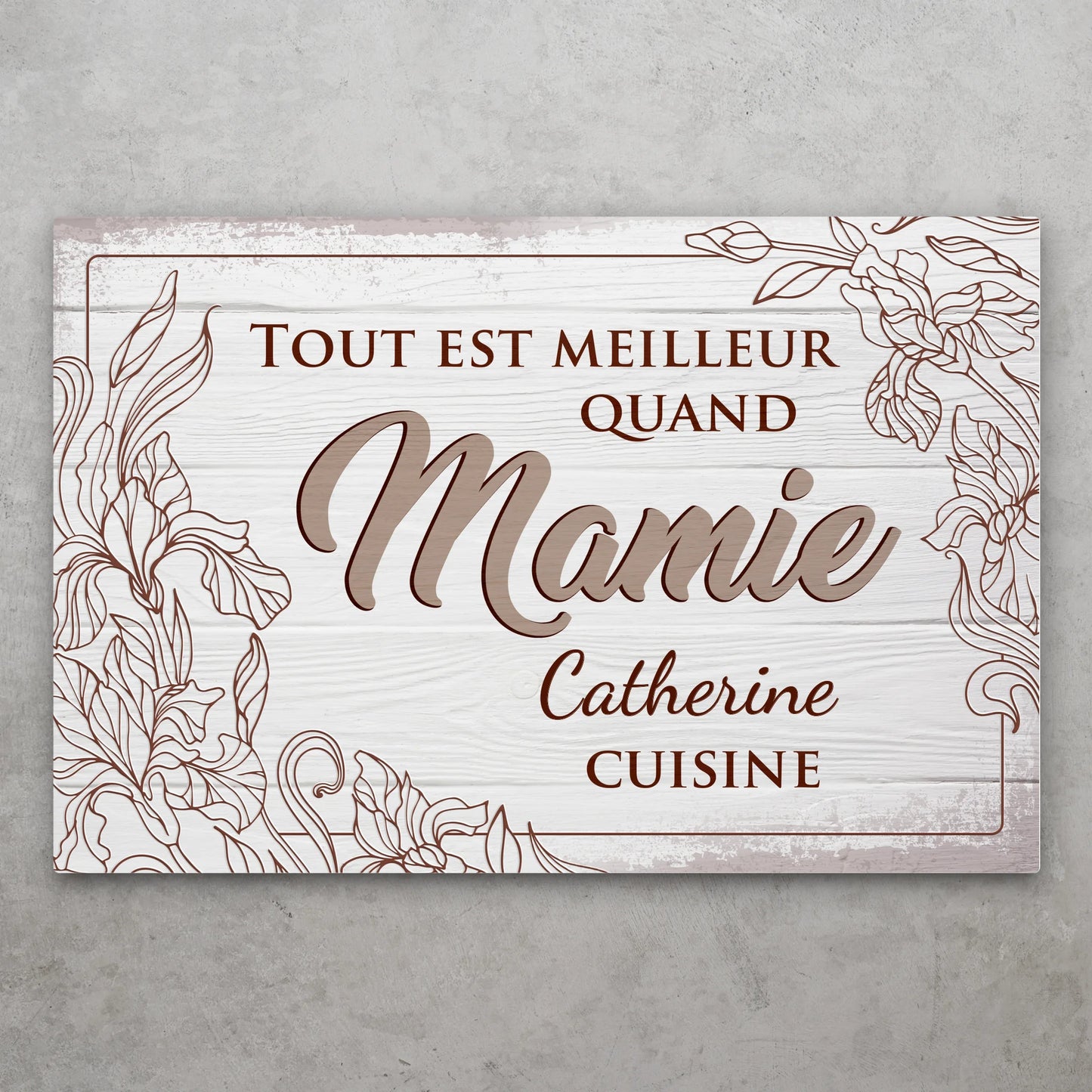 Tout es meilleur - Plaque de porte personnalisée